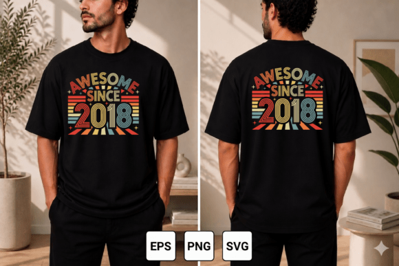 A Brand Designer's Review of Awesome Since 2018 Retro Birthday Graphics