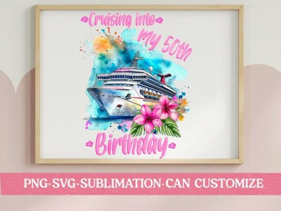 A Cruising into Birthday Graphic for T-Shirt Designs & Marketing