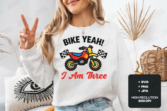 A Review of Bike Yeah I Am Three Birthday Theme Fun Graphics