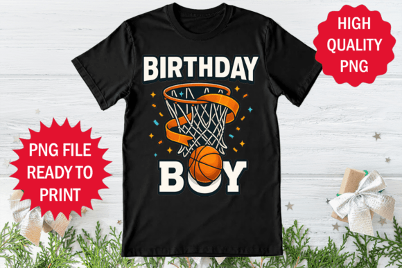 A Vibrant Basketball Birthday Graphic for Merchandise & Marketing