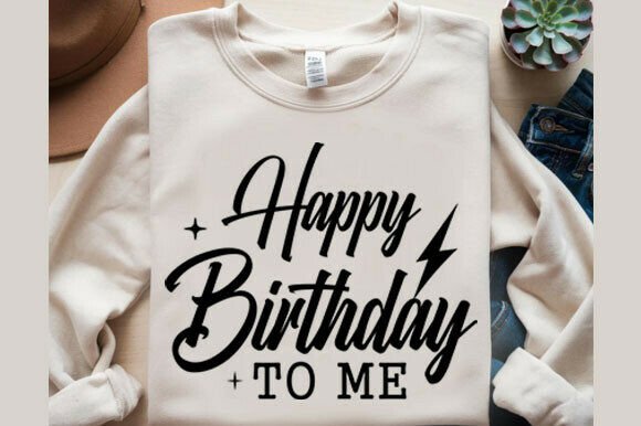 Happy Birthday to Me Graphics for T-Shirt Designs and Branding